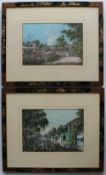 20th century Chinese School
A garden scene with pagodas
Watercolour
In a black lacquered frame
18 x