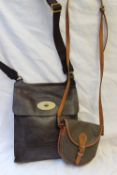 A brown leather Mulberry Anthony Messenger bag,