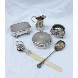 A Victorian silver open table salt, with a floral embossed body on lions paw feet, London,