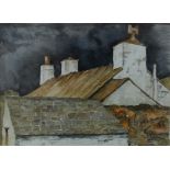 Audrey Johns
Abereiddy rooftops
Watercolour
Signed and label verso
14 x 19cm