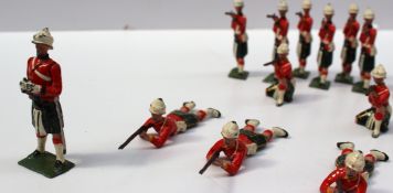Britains soldiers - The Gordon Highlanders - eighteen figures, standing,