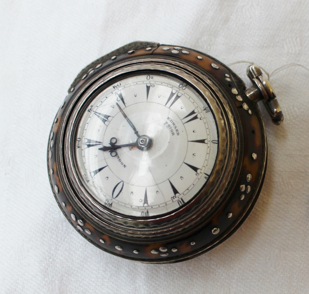 A Victorian Silver and Tortoiseshell Triple Cased Verge Pocket Watch, made for the Turkish Market, - Image 7 of 7