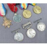 Assorted World War I Medals including the War medal,