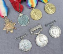 Assorted World War I Medals including the War medal,