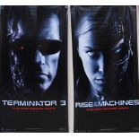 Two  Vinyl theatre / cinema banners for the movie Terminator 3, Rise of the machines,