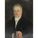 19th century British School
Head and shoulders study of a gentleman leaning on a book
