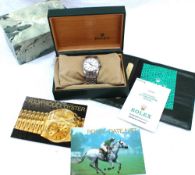 Rolex - A Gent's stainless steel automatic calendar centre seconds wristwatch, signed Rolex,