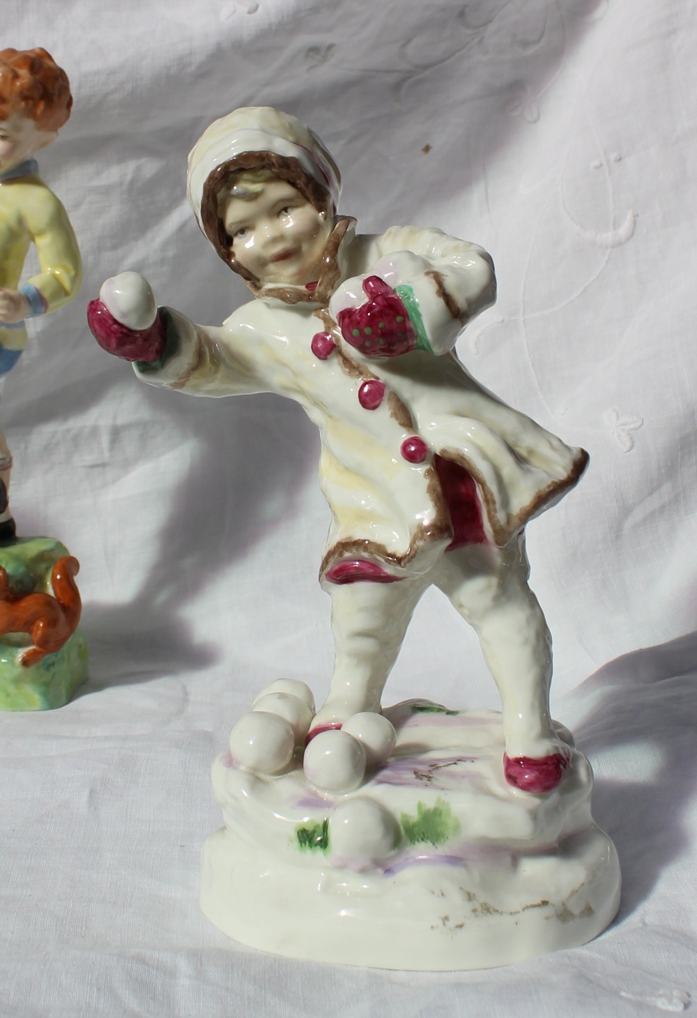 Seven assorted Royal Worcester figures modelled by F G Doughty, depicting the months of the year - Image 10 of 12