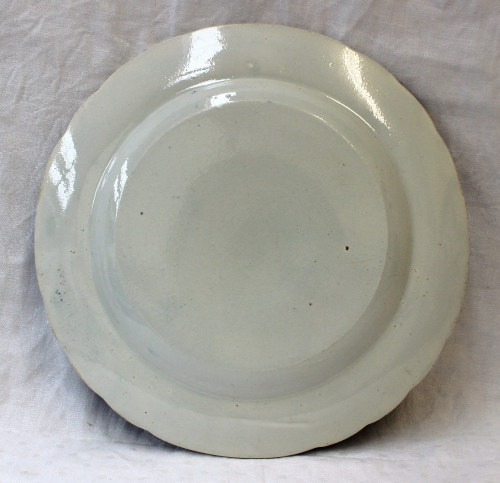 A 19th century blue and white pottery plate transfer decorated in the Durham Ox series pattern, with - Image 3 of 3