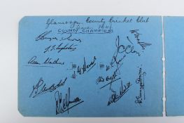 Autograph sheets, bears signatures for Cardiff City "The Blue Birds" 1948-49 including Ron Stitfall,