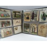 A Greetings card album containing circa 200 cards including Christmas, New Year,