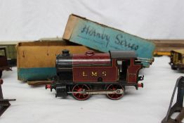 A Hornby `O` gauge clockwork tank  0-4-0 locomotive - LMS No. 2270, together with another GWR No.