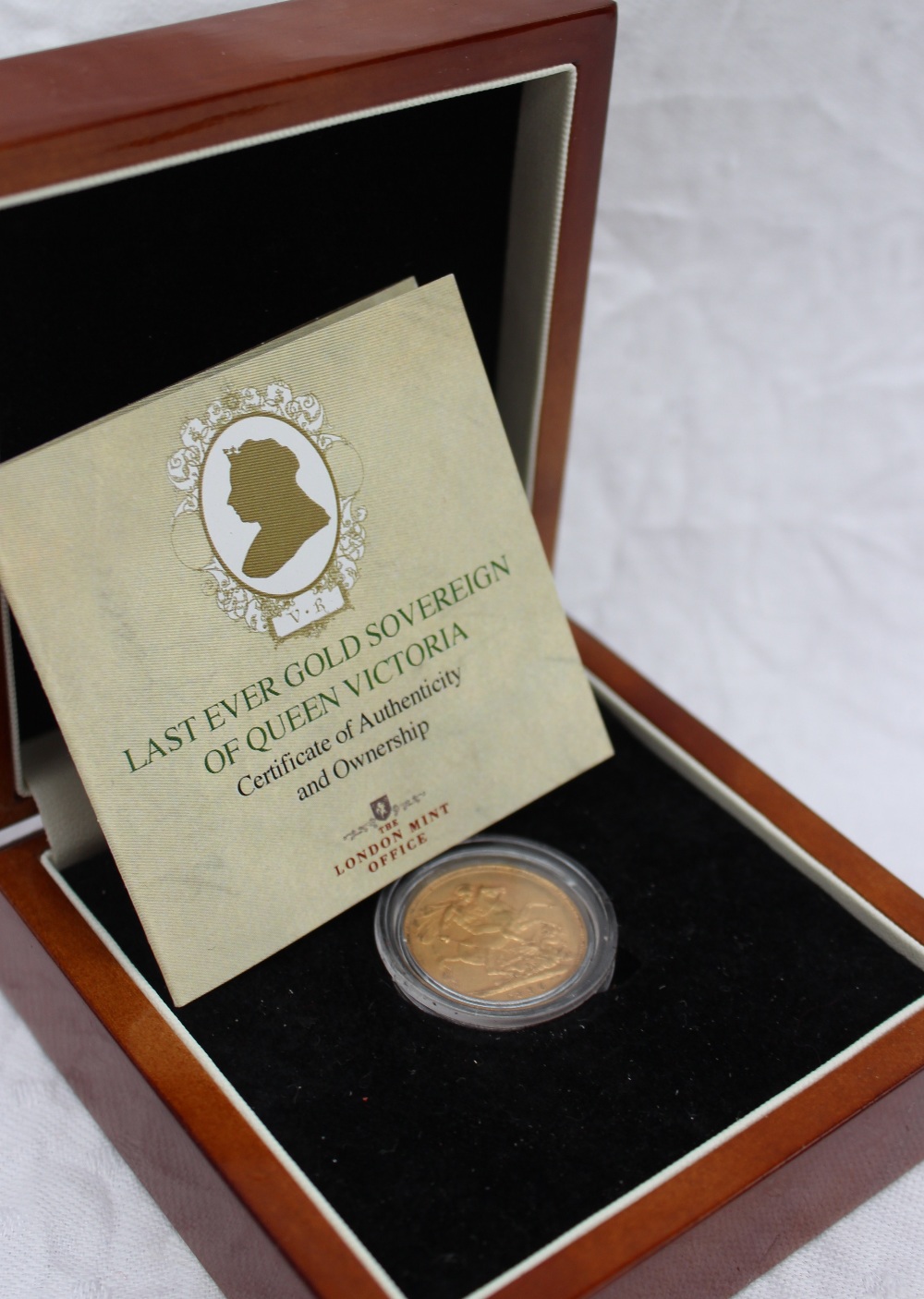 A Victorian gold sovereign dated 1896,