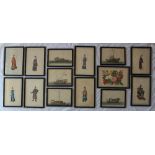 19th Century Chinese School
A set of eight watercolour paintings on rice paper of figural studies,