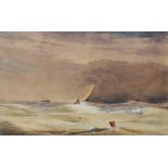 Copley Fielding 
A boat on a choppy sea
Watercolour
Signed 
15 x 24cm