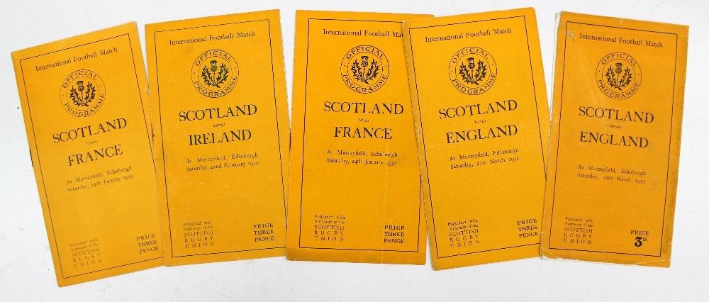 1929 - Scotland v France official programme played at Murrayfield,