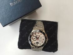 A Gentlemans Bulova Marine Star stainless steel wristwatch, with alarm and vibration,