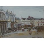 E Mabel Lipscomb
The railway station and place, Tours
Watercolour
Signed
19 x 26.