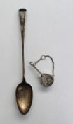 A George III silver serving spoon, London, 1804, Samuel Godbehere, Edward Wigan & James Boult,