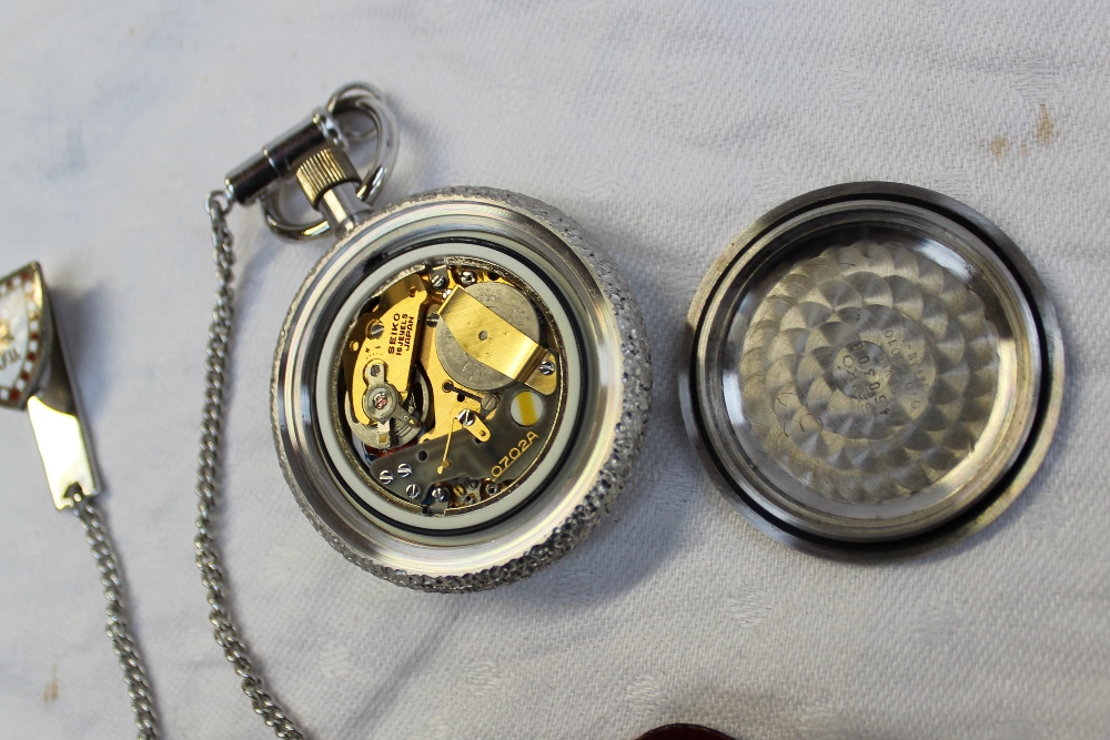 Allan Martin - A Seiko Elnix white metal (marked silver) open faced pocket watch, - Image 3 of 3
