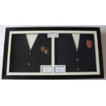 Allan Martin - a box frame containing two blazers mounted,