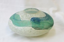 Siddy Langley Glass, a glass paperweight of flattened form,