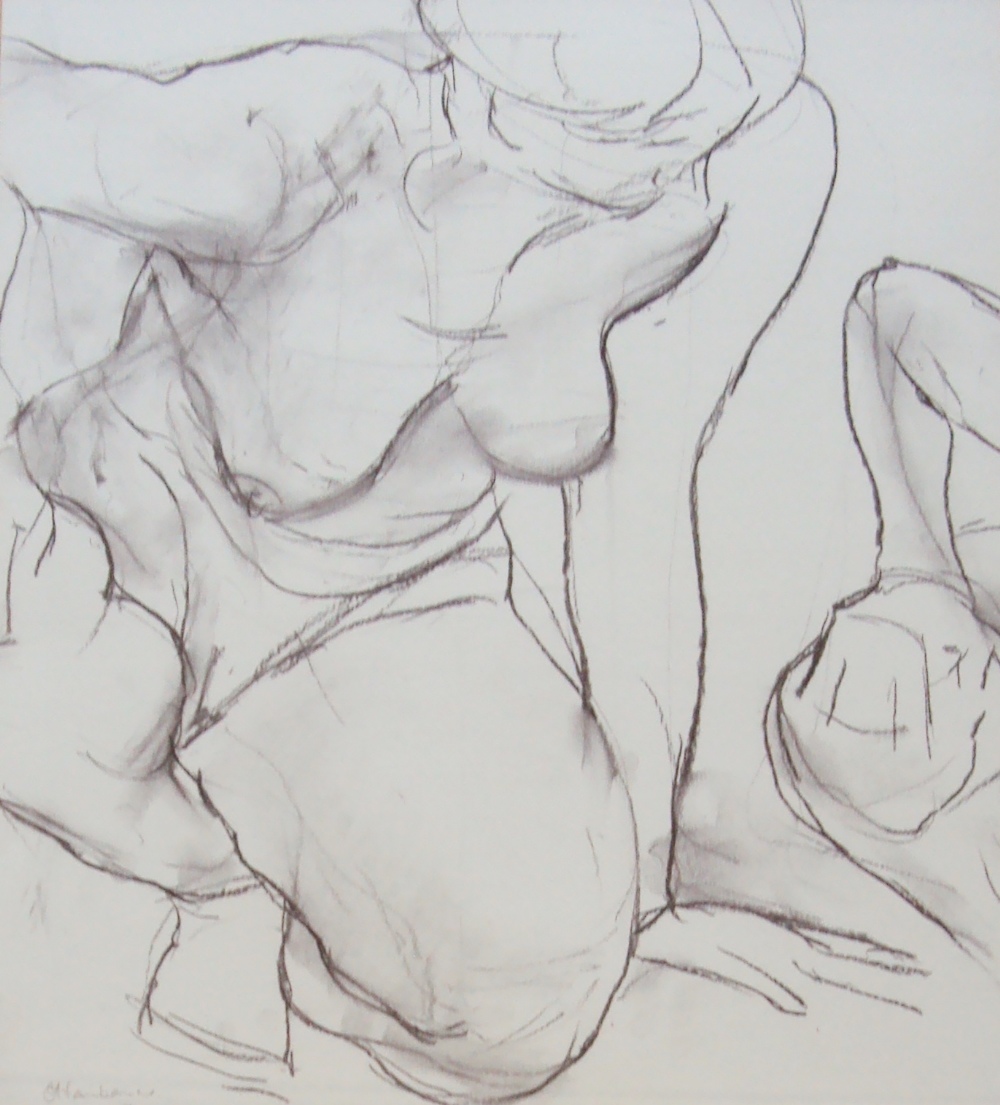 Christine Fairbairns
Crouching figure
Charcoal
Signed and label verso
52.5 x 46.