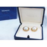 A pair of Mikomoto pearl clip on earrings,