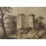 H E Portman
A castle in a landscape
Watercolour
Signed and dated 1826
25 x 35.