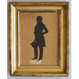 Attributed to Augustin Edouart
Hry Brien Esq
A Silhouette of a Gentleman holding a top hat 
Cut