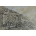 William Delamotte
A cottage in a landscape
Pencil sketch
Signed
22.5 x 33.