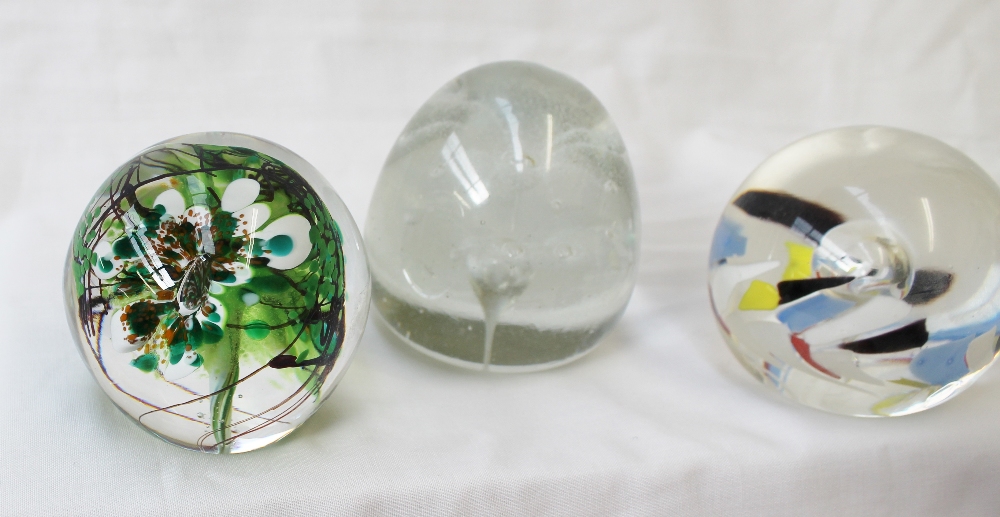 Two Karlin rushbrooke coloured glass paperweights, - Image 2 of 6