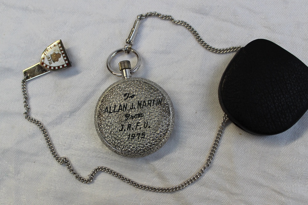 Allan Martin - A Seiko Elnix white metal (marked silver) open faced pocket watch, - Image 2 of 3