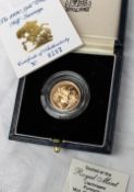 An Elizabeth II gold proof half sovereign, dated 1990, No.