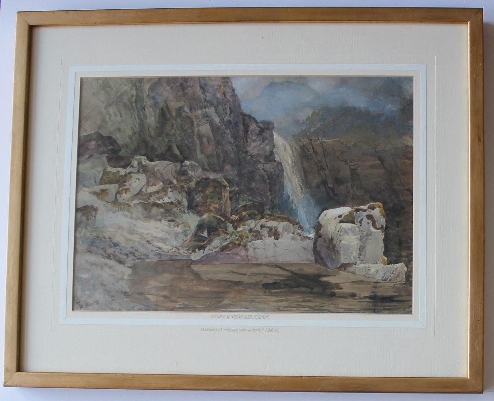 William James Muller
Mountainous Landscape with waterfall, N. Wales
Watercolour
Signed and inscribed - Image 2 of 5
