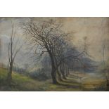 Attributed to Ernest Longstaffe
A wooded landscape 
Watercolour
Initialled and dated 1887
35.5 x 53.