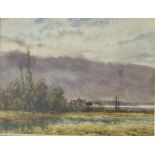 John Keeley
A cottage in a stormy landscape
Watercolour
Signed
22.