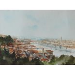 Valerie Ganz
A view of Florence
From her Italian tour in 1979
Watercolour
Signed and dated