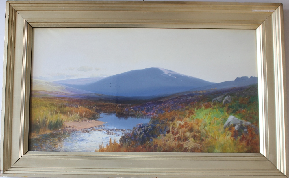 F J Widgery
Steepertom Tor, Dartmoor
Watercolour
Signed
50 x 91cm CONDITION REPORT: some fading - Image 2 of 4