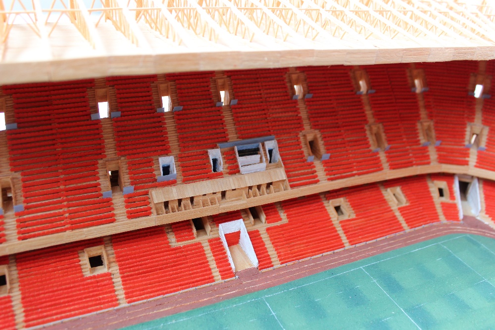 A scratch built model of Cardiff Arms Park, - Image 4 of 8