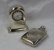 A George V silver hip flask, Chester, 1924, approximately 137 grams,