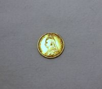 A Victorian gold half sovereign, shield back,