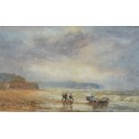 Attributed to R Weatherill
Stormy 
A beach scene
Watercolour
15 x 24.