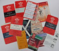 Assorted programme sheets, various dates, some signed including Gareth Thomas, Kevin Morgan,