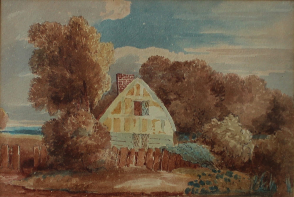 In the style of David Cox
A cottage in a landscape
Watercolour
16 x 23.