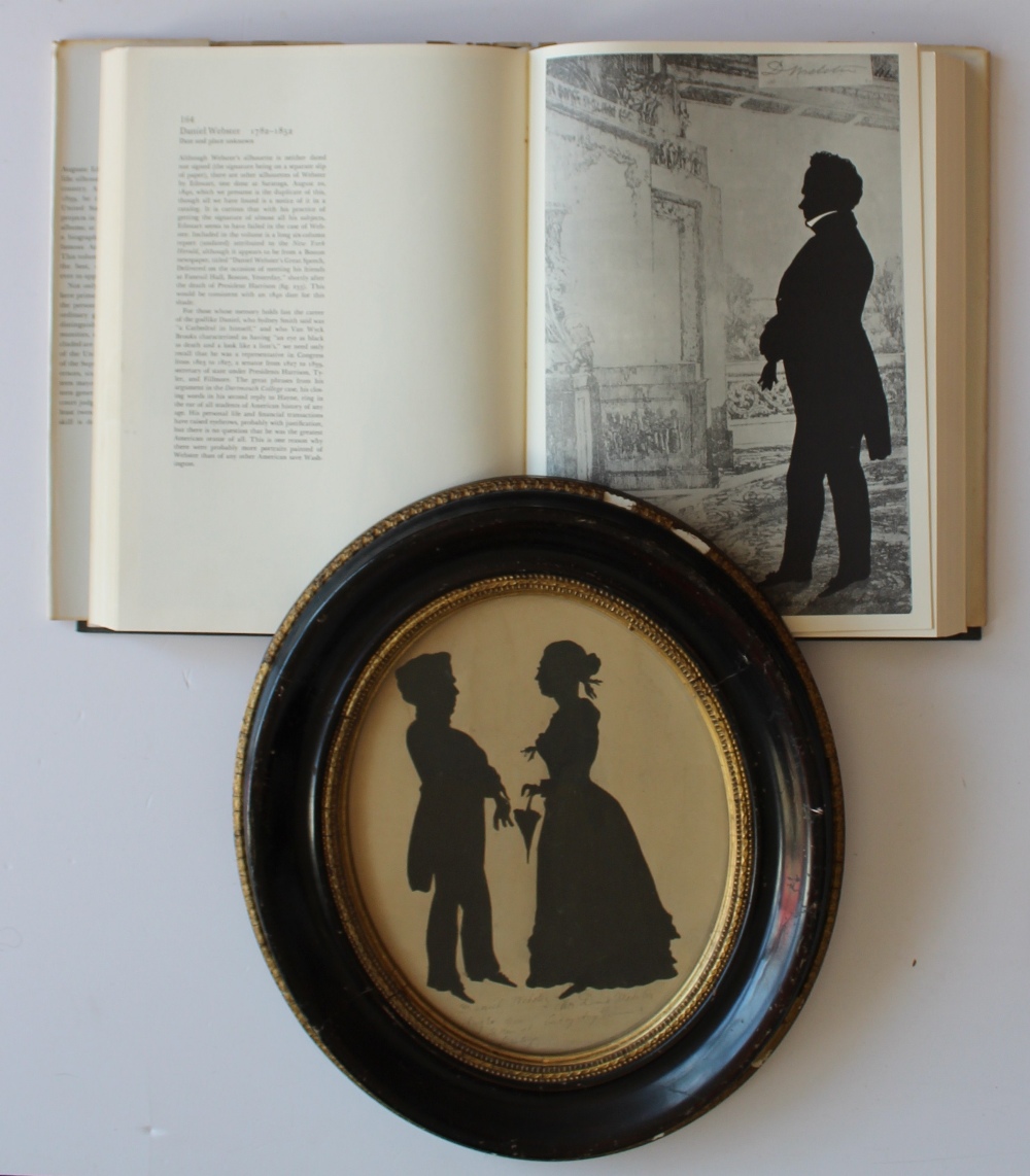 Auguste Edouart(1789-1861) 
Silhouette of "Daniel Webster & Mrs David Webster"
Cut paper 
Inscribed - Image 2 of 4