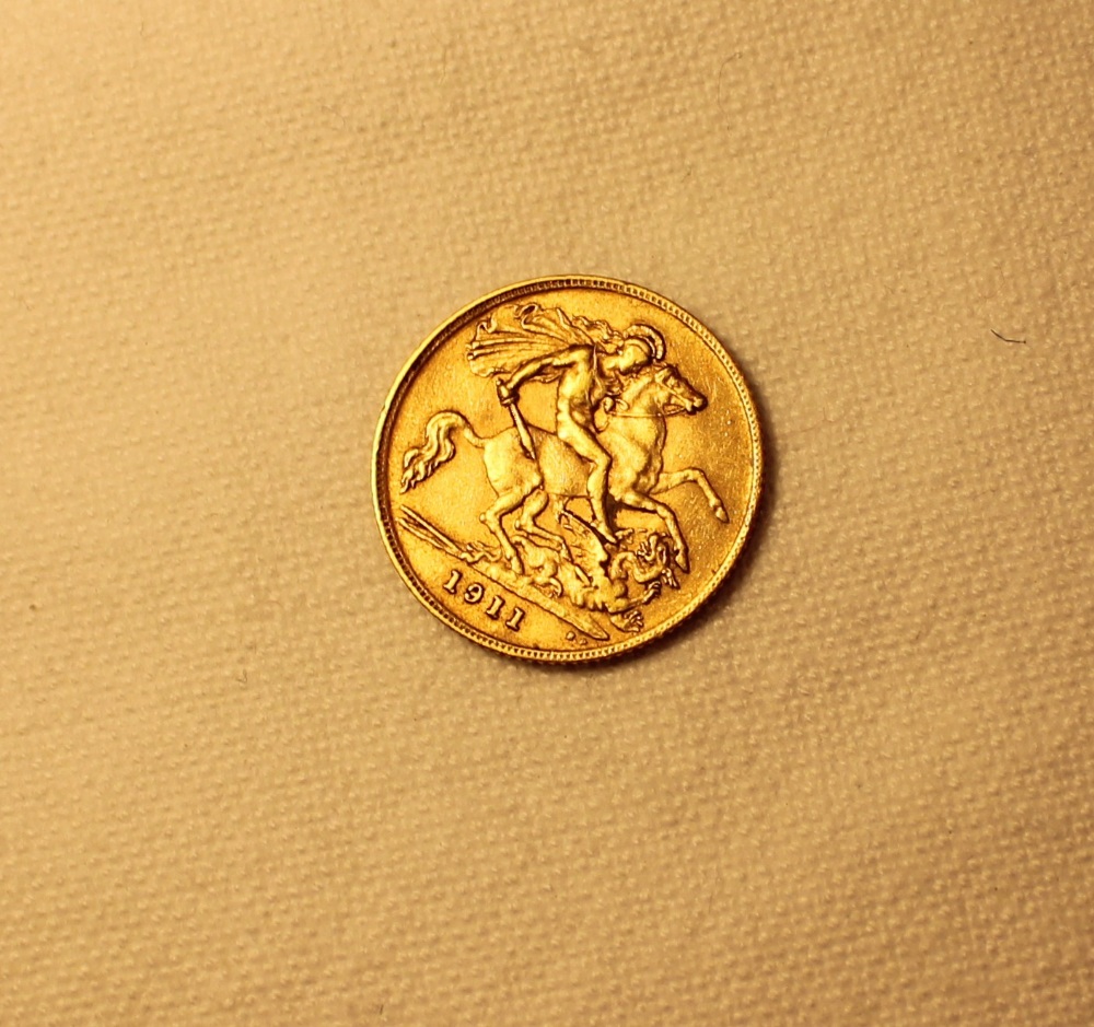 A George V  gold half sovereign, - Image 2 of 2