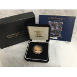 An Elizabeth II gold proof sovereign, dated 2004, with box and certificate No.