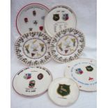 Allan Martin - Two Coalport for Swansea Porcelain Ltd porcelain plates produced to show the years