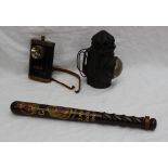 A George V truncheon, decorated with a crown, "GR" shield for the County Borough of Walsall,